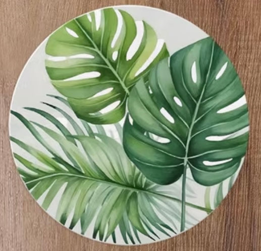 Candle Coaster - Palm Leaves