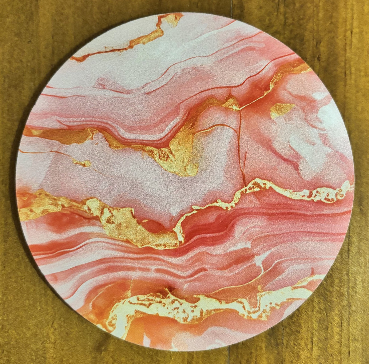 Candle Coaster - Pink Marble